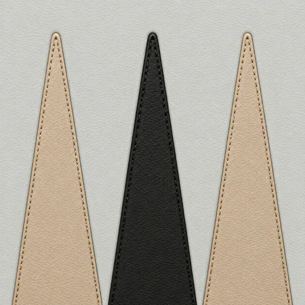 Ivory Noir board detail with stitched cream and black leather-inspired points